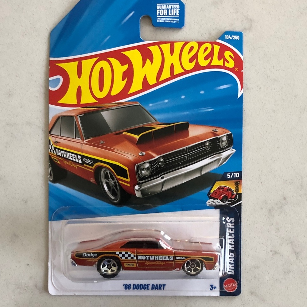 Mattel Hot Wheels '68 Dodge Dart - Orange and Black